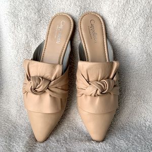 Italian leather mule in nude, euro 41/size 10
